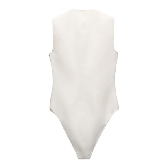 Zara NWT strap fitted body suit in white 3available in small - Picture 7 of 10